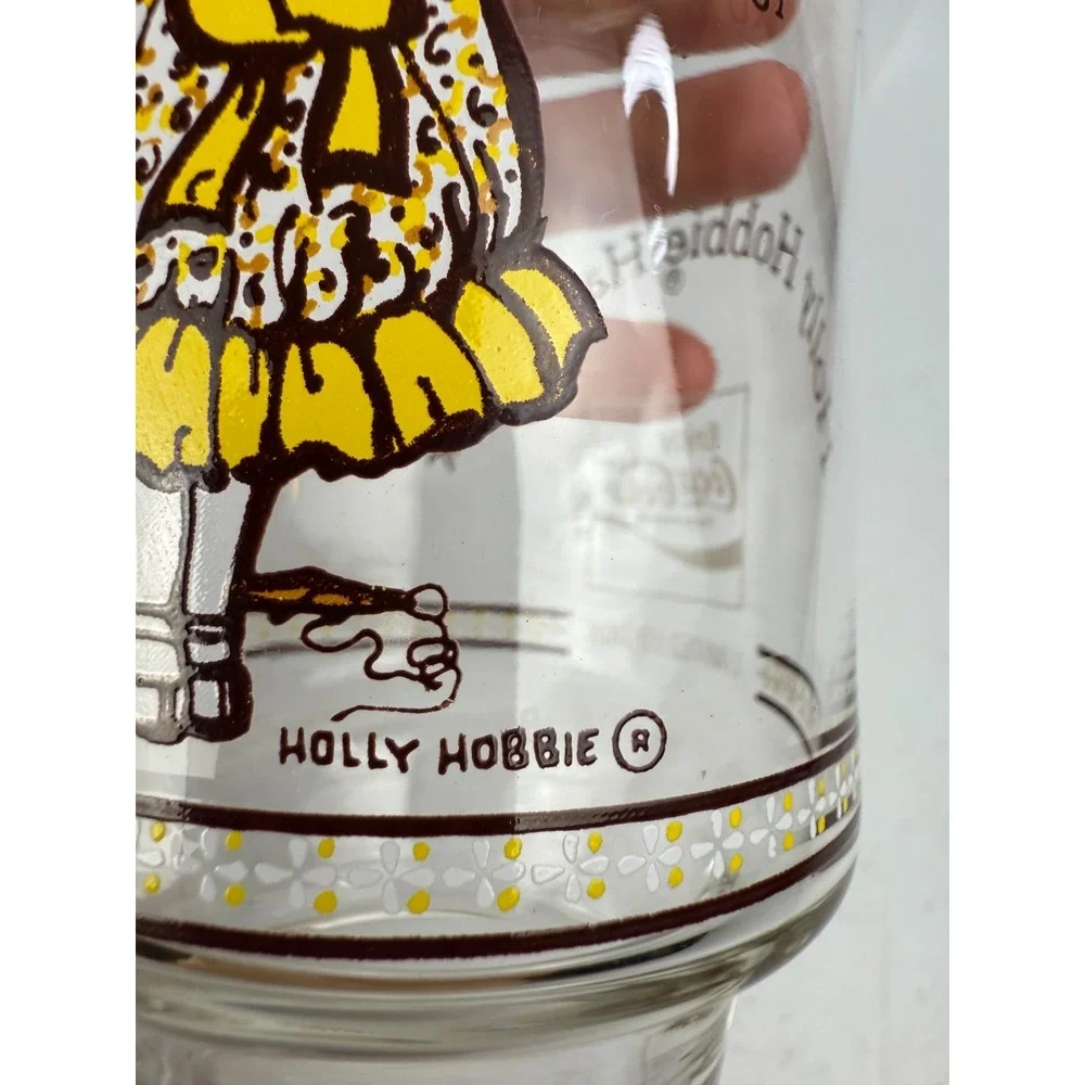 Vintage HOLLY HOBBIE Happy Talk Glasses Happiness & Shared Lot of 3 Coca Cola